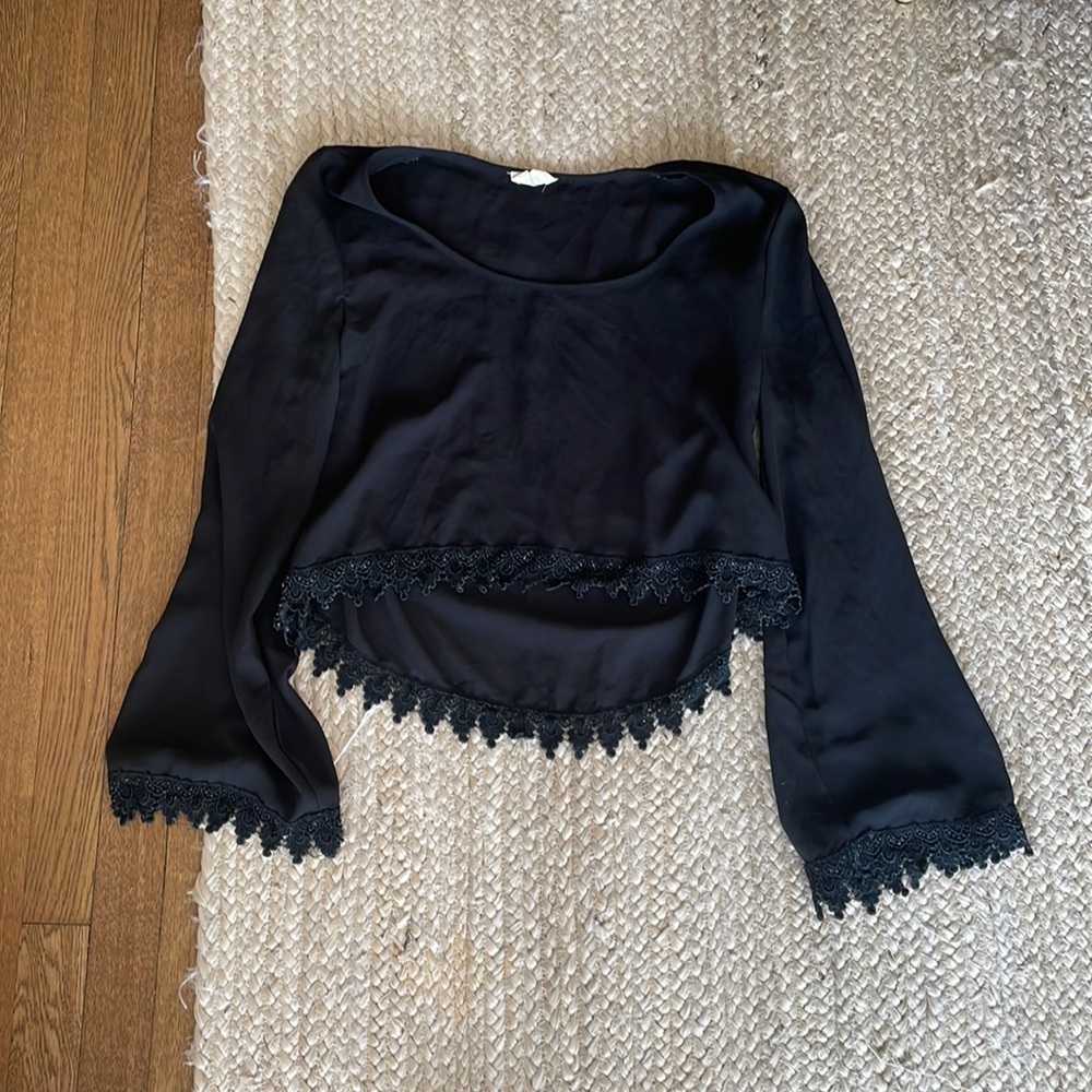 Show Me Your Mumu lace lined crop top